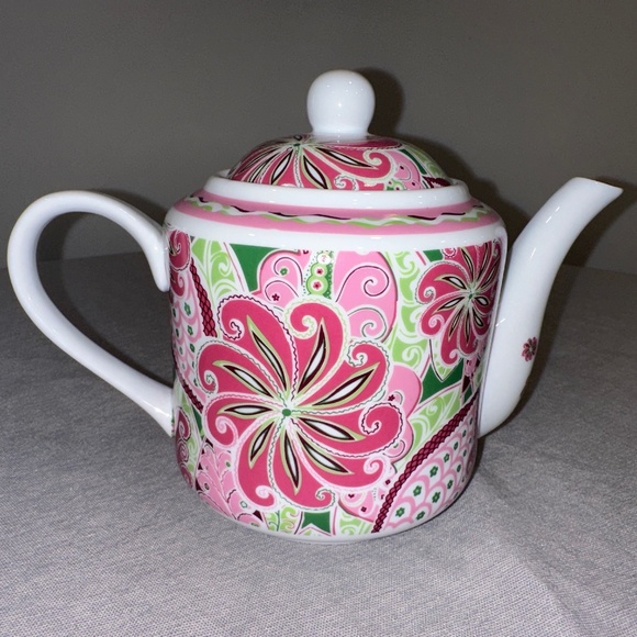 Mother's Day Gift--Vera Bradley Pinwheel Pink Teapot - Picture 3 of 6